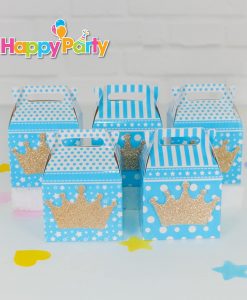 shopphukiensinhnhat.com Hộp quà sinh nhật Set xanh dương Gold Kim Tuyến