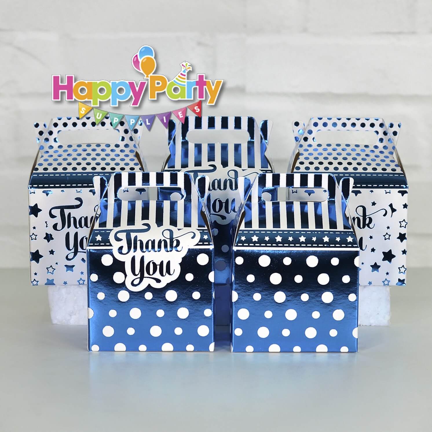 Set xanh dương ép kim hộp đựng quà sinh nhật shopphukiensinhnhat.com