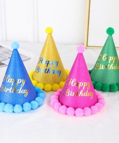 NÓN SINH NHẬT KIM TUYẾN LẤP LÁNH BÔNG BI