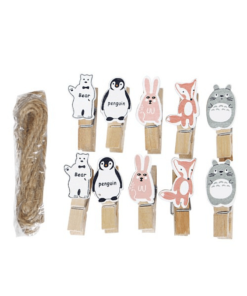 KẸP GỖ TRANG TRÍ SET 10 CÁI
