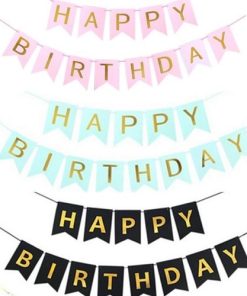 DÂY TREO HAPPY BIRTHDAY GIẤY ÉP KIM