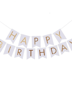 DÂY TREO HAPPY BIRTHDAY GIẤY ÉP KIM
