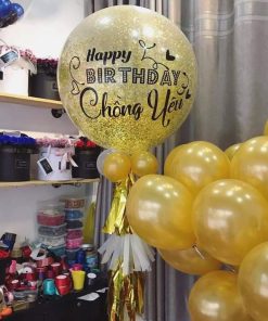 BÓNG JUMBO HAPPY BIRTHDAY TRONG SUỐT