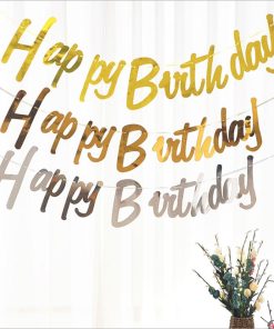 Dây treo chữ Happy birthday ép kim